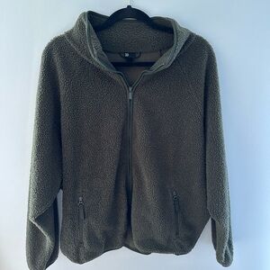 Cozy Olive Green Fleece Jacket